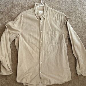 H&M Men's Tan Casual Button Down Shirt